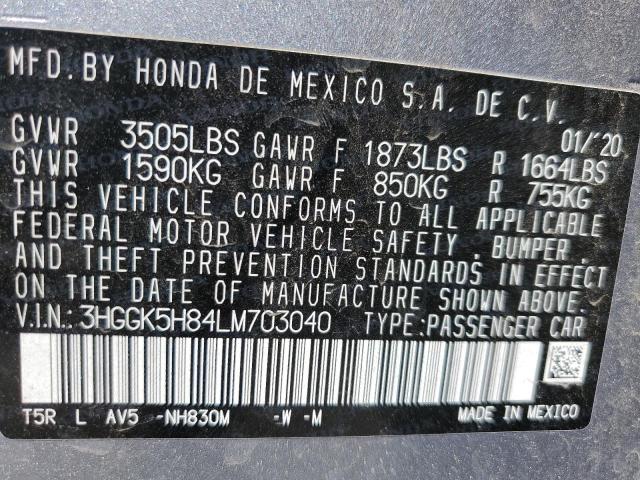 3HGGK5H84LM703040 - 2020 HONDA FIT EX SILVER photo 12