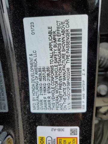 1HGCY2F58PA002248 - 2023 HONDA ACCORD HYBRID SPORT BLACK photo 12