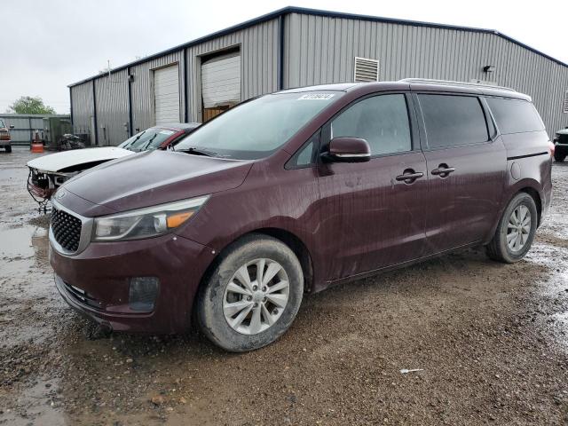 KNDMB5C11F6050232 - 2015 KIA SEDONA LX MAROON photo 1