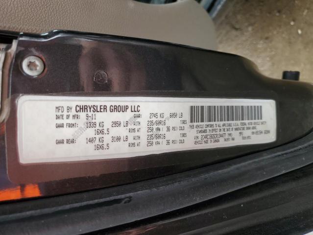 2C4RC1BG5CR134477 - 2012 CHRYSLER TOWN & COU TOURING BLACK photo 13