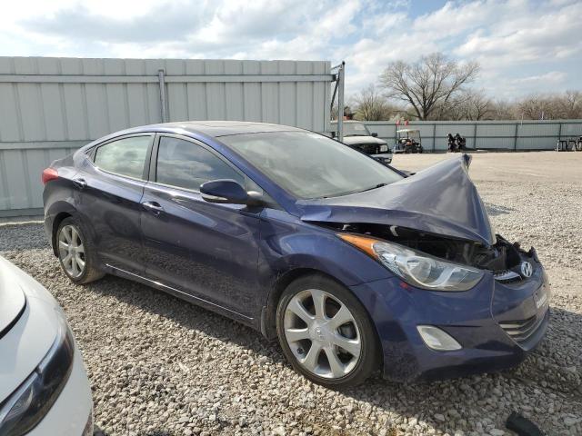 5NPDH4AE2DH152267 - 2013 HYUNDAI ELANTRA GLS BLUE photo 4