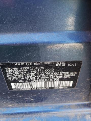 JF1GPAE69E8230356 - 2014 SUBARU IMPREZA PREMIUM BLUE photo 13