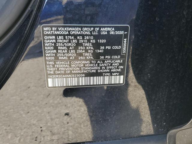 1V2ER2CA6MC523036 - 2021 VOLKSWAGEN ATLAS SEL Grafit foto 13