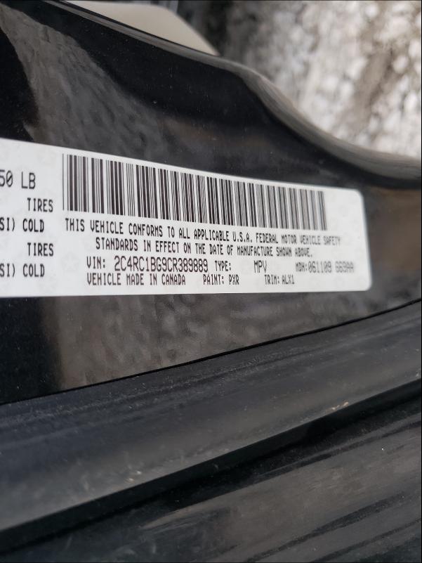 2C4RC1BG9CR389889 - 2012 CHRYSLER TOWN & COU TOURING 黑色 照片 10