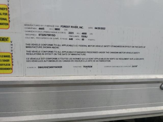 5NHUVHZ24NY043025 - 2022 UTILITY TRAILER Ağ foto 10