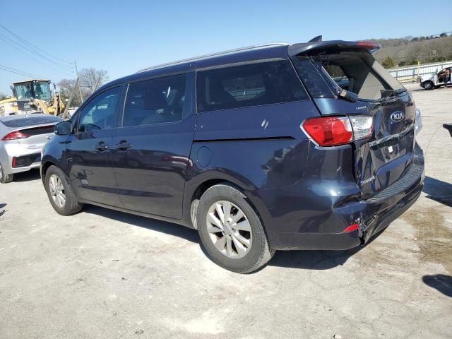 KNDMB5C13F6028619 - 2015 KIA SEDONA LX BLUE photo 2