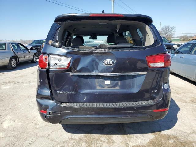 KNDMB5C13F6028619 - 2015 KIA SEDONA LX BLUE photo 6