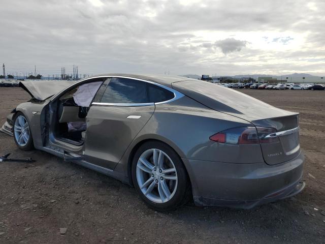 5YJSA1E28FF117308 - 2015 TESLA MODEL S GRAY photo 2