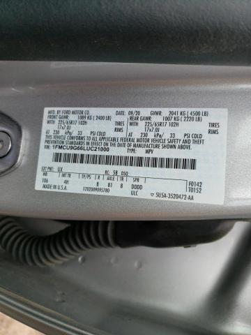 1FMCU9G66LUC21000 - 2020 FORD ESCAPE SE SILVER photo 14