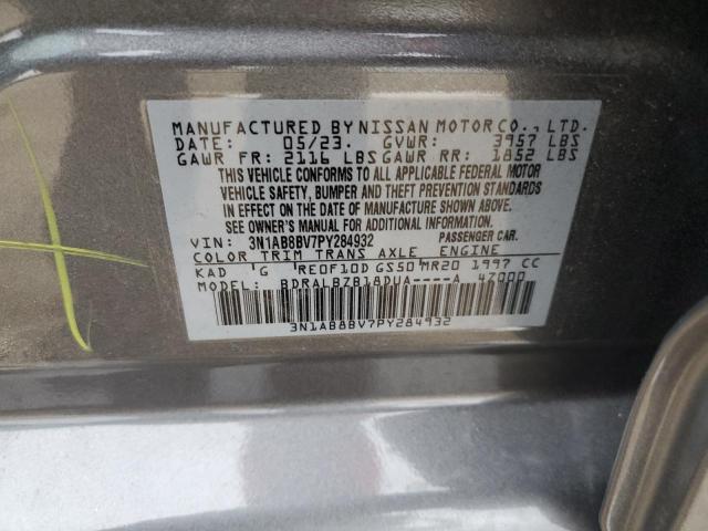 3N1AB8BV7PY284932 - 2023 NISSAN SENTRA S GRAY photo 12