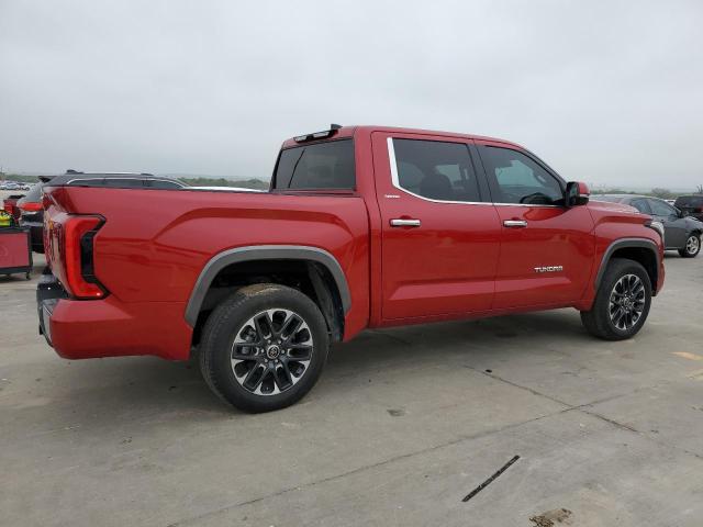 5TFJA5AB7NX003376 - 2022 TOYOTA TUNDRA CREWMAX LIMITED RED photo 3