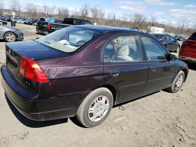 2HGES16581H591556 - 2001 HONDA CIVIC LX PURPLE photo 3