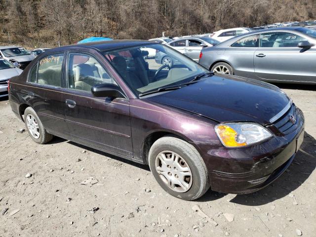 2HGES16581H591556 - 2001 HONDA CIVIC LX PURPLE photo 4