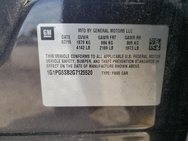 1G1PG5SB2G7125520 - 2016 CHEVROLET CRUZE LIMI LTZ GRAY photo 13