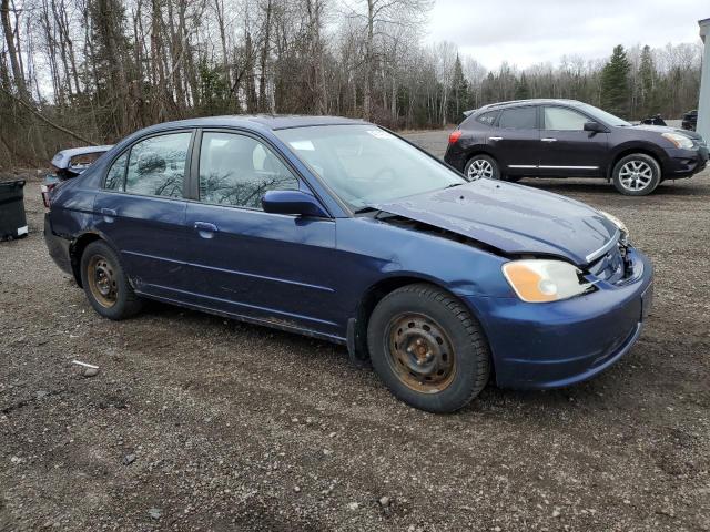 2HGES16853H929153 - 2003 HONDA CIVIC LX BLUE photo 4