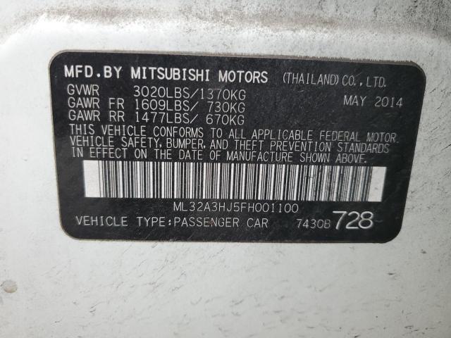 ML32A3HJ5FH001100 - 2015 MITSUBISHI MIRAGE DE WHITE photo 12