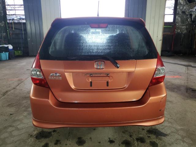 JHMGD37678S006424 - 2008 HONDA FIT SPORT ORANGE photo 6