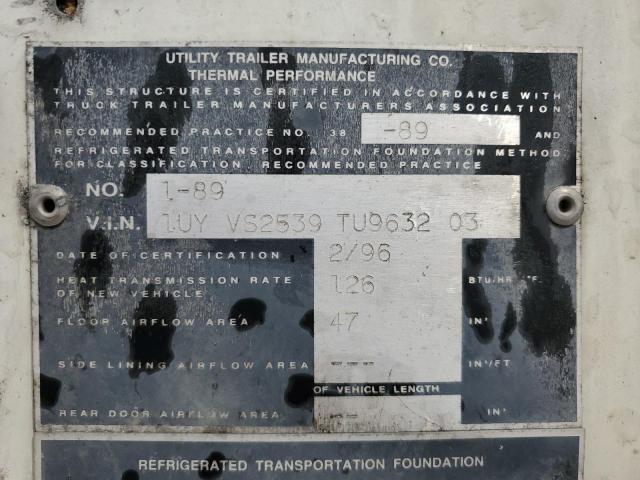 1UYVS2539TU963203 - 1996 UTILITY TRAILER WHITE photo 10