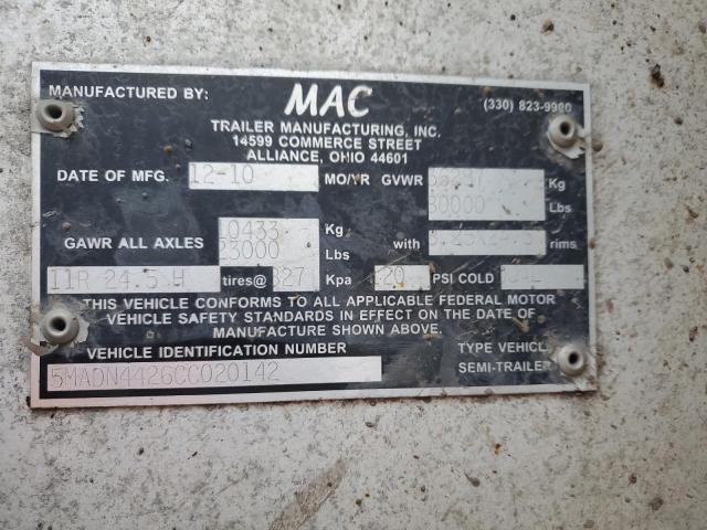 5MADN4426CC020142 - 2012 MAC DUMP TRAIL 黑色 照片 10