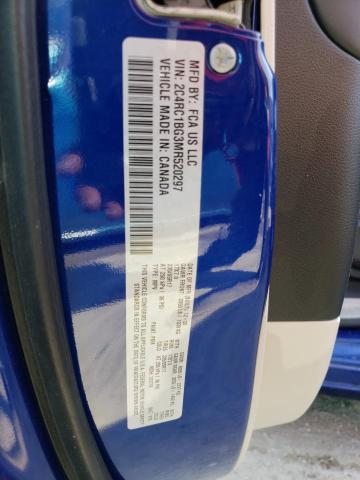 2C4RC1BG3MR520297 - 2021 CHRYSLER PACIFICA TOURING L BLUE photo 12