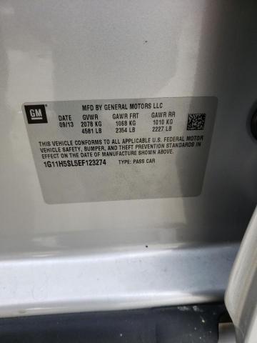 1G11H5SL5EF123274 - 2014 CHEVROLET MALIBU LTZ ვერცხლისფერი ფოტო 13