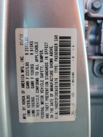 1HGCP2F39CA087676 - 2012 HONDA ACCORD LX SILVER photo 12