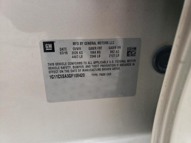 1G11C5SA3GF108420 - 2016 CHEVROLET MALIBU LIM LT Бежевый фото 12