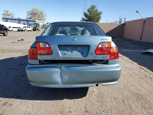 1HGEJ6674YL059963 - 2000 HONDA CIVIC LX BLUE photo 6