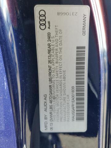 WAUGGAFR1EA001839 - 2014 AUDI S5 PREMIUM PLUS ლურჯი ფოტო 13