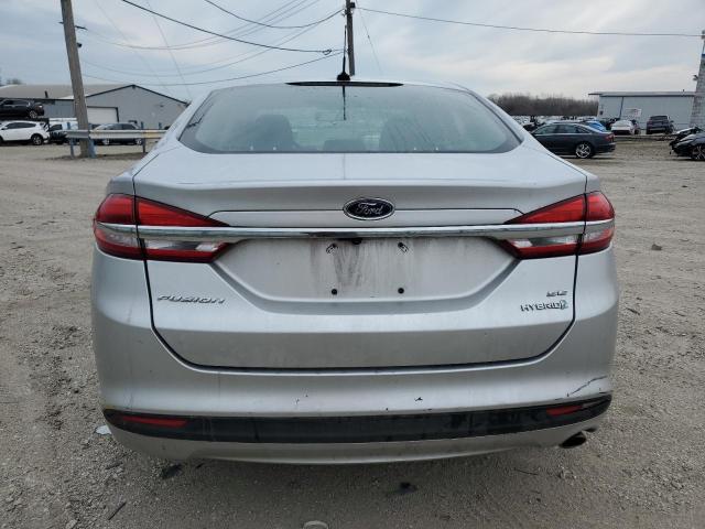 3FA6P0LU0JR172377 - 2018 FORD FUSION SE HYBRID SILVER photo 6