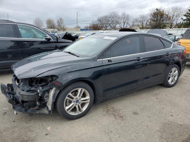 3FA6P0H72JR114256 - 2018 FORD FUSION SE BLACK photo 1