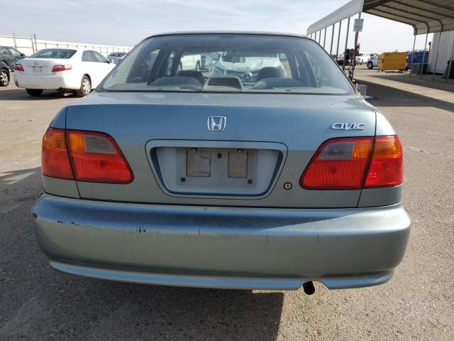 2HGEJ6616YH583947 - 2000 HONDA CIVIC BASE BLUE photo 6