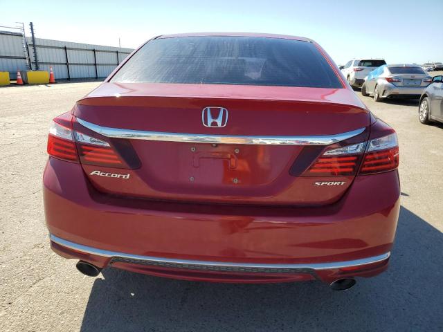 1HGCR2F5XHA067102 - 2017 HONDA ACCORD SPORT RED photo 6