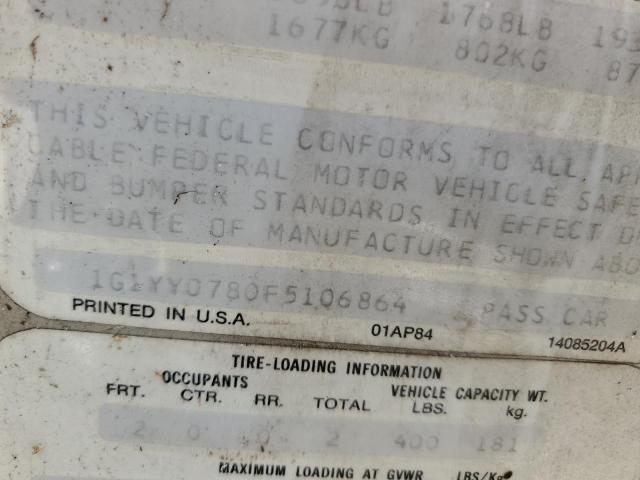 1G1YY0780F5106864 - 1985 CHEVROLET CORVETTE GRAY photo 13