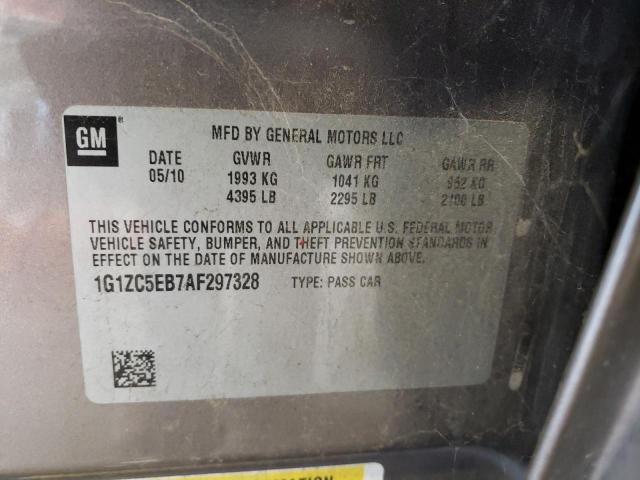 1G1ZC5EB7AF297328 - 2010 CHEVROLET MALIBU 1LT WHITE photo 12