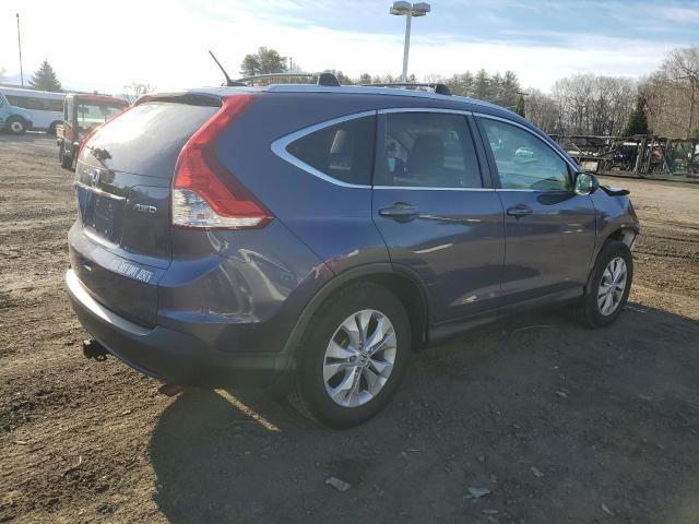 5J6RM4H72CL801076 - 2012 HONDA CR-V EX-L EXL BLUE photo 3