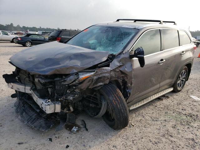 5TDKZRFH1KS571139 - 2019 TOYOTA HIGHLANDER SE GRAY photo 1