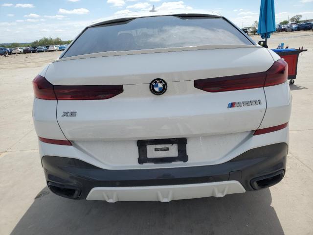 5UXCY8C02M9D83457 - 2021 BMW X6 M50I WHITE photo 6