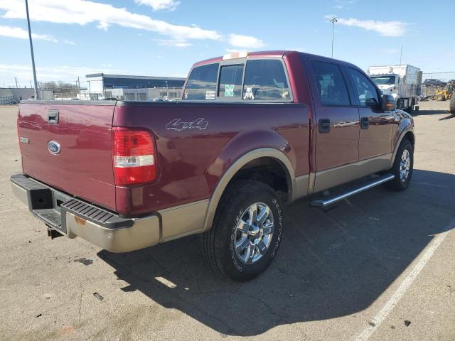 1FTPW14554KC31642 - 2004 FORD F150 SUPERCREW MAROON photo 3