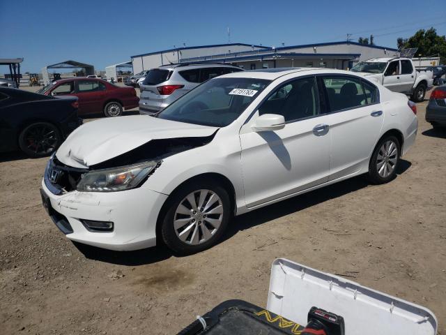 1HGCR3F82DA037537 - 2013 HONDA ACCORD EXL WHITE photo 1