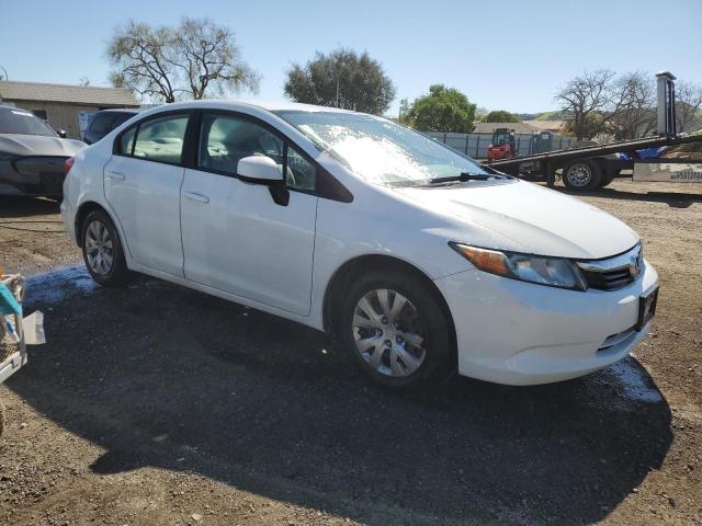 19XFB2F57CE304828 - 2012 HONDA CIVIC LX WHITE photo 4