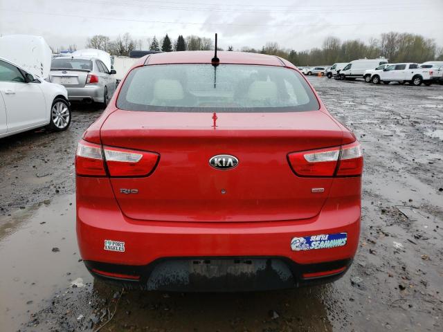 KNADM4A32D6225848 - 2013 KIA RIO LX RED photo 6