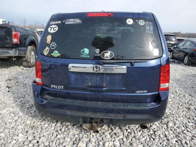 5FNYF4H56DB048117 - 2013 HONDA PILOT EXL BLUE photo 6