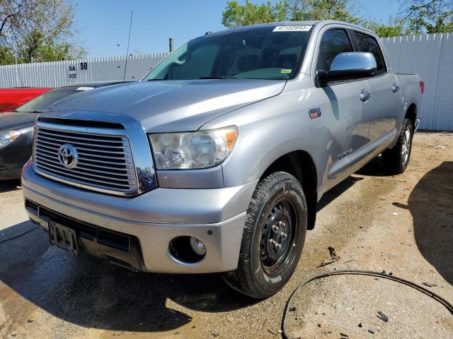 5TFHW5F18CX249740 - 2012 TOYOTA TUNDRA CREWMAX LIMITED SILVER photo 1