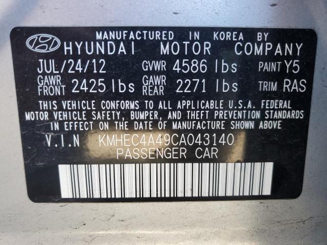 KMHEC4A49CA043140 - 2012 HYUNDAI SONATA HYBRID SILVER photo 12