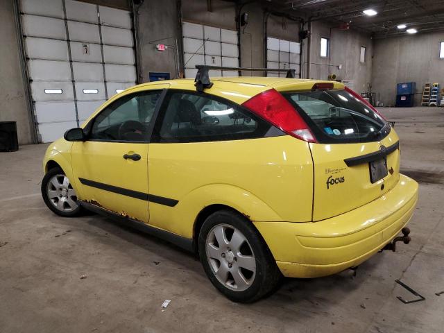 3FAFP31382R207390 - 2002 FORD FOCUS ZX3 YELLOW photo 2
