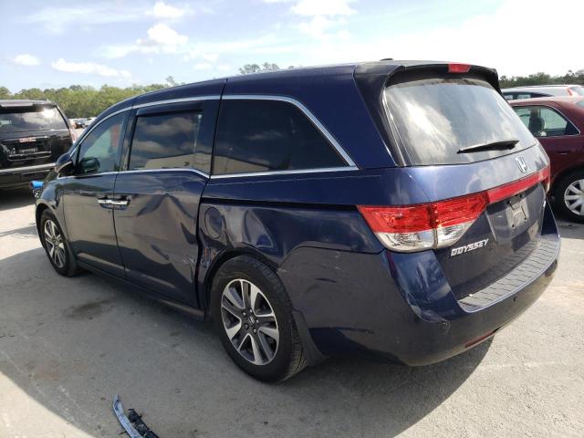 5FNRL5H98FB096047 - 2015 HONDA ODYSSEY TOURING BLUE photo 2