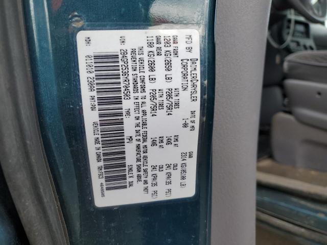 2B4GP2536YR704503 - 2000 DODGE CARAVAN TEAL photo 14