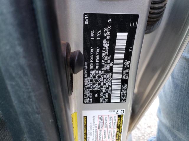 JTEBU5JR7G5349351 - 2016 TOYOTA 4RUNNER SR5/SR5 PREMIUM ვერცხლისფერი ფოტო 14