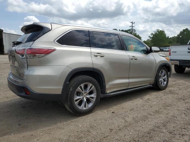 5TDKKRFH6ES032802 - 2014 TOYOTA HIGHLANDER XLE TAN photo 3